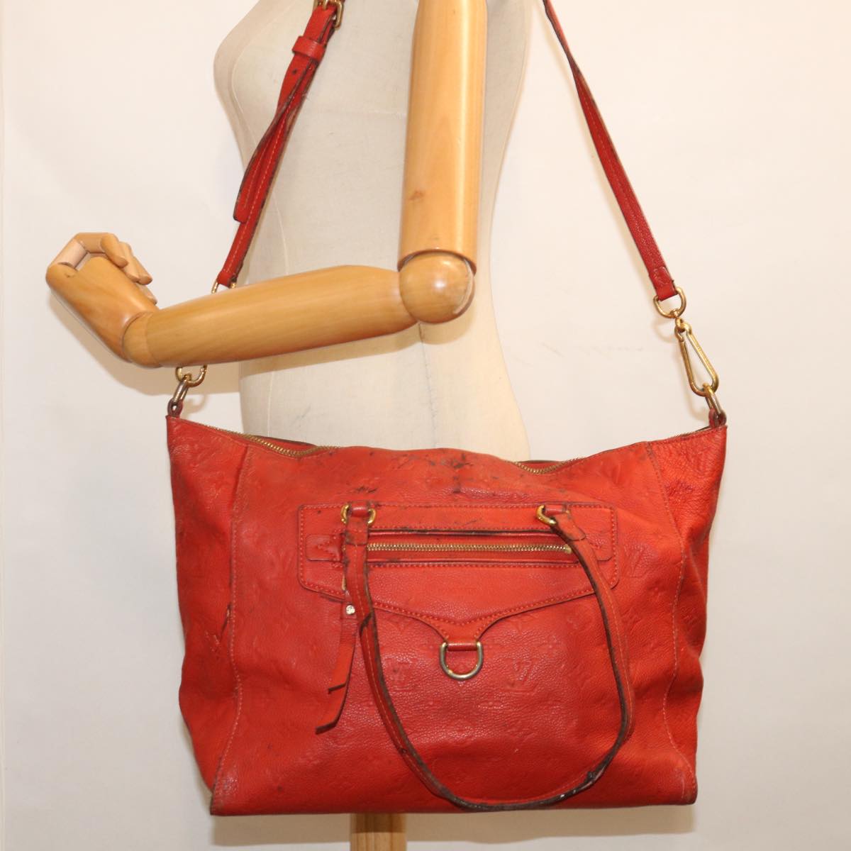 LOUIS VUITTON Monogram Empreinte Lumineuse PM Bag 2way Orian M40552 ep3965