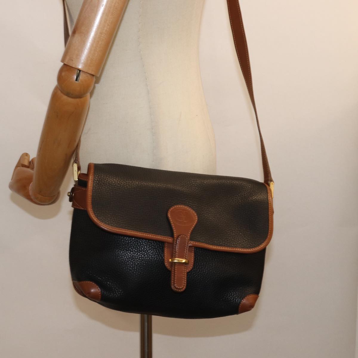 GUCCI Shoulder Bag Leather Black ep4707