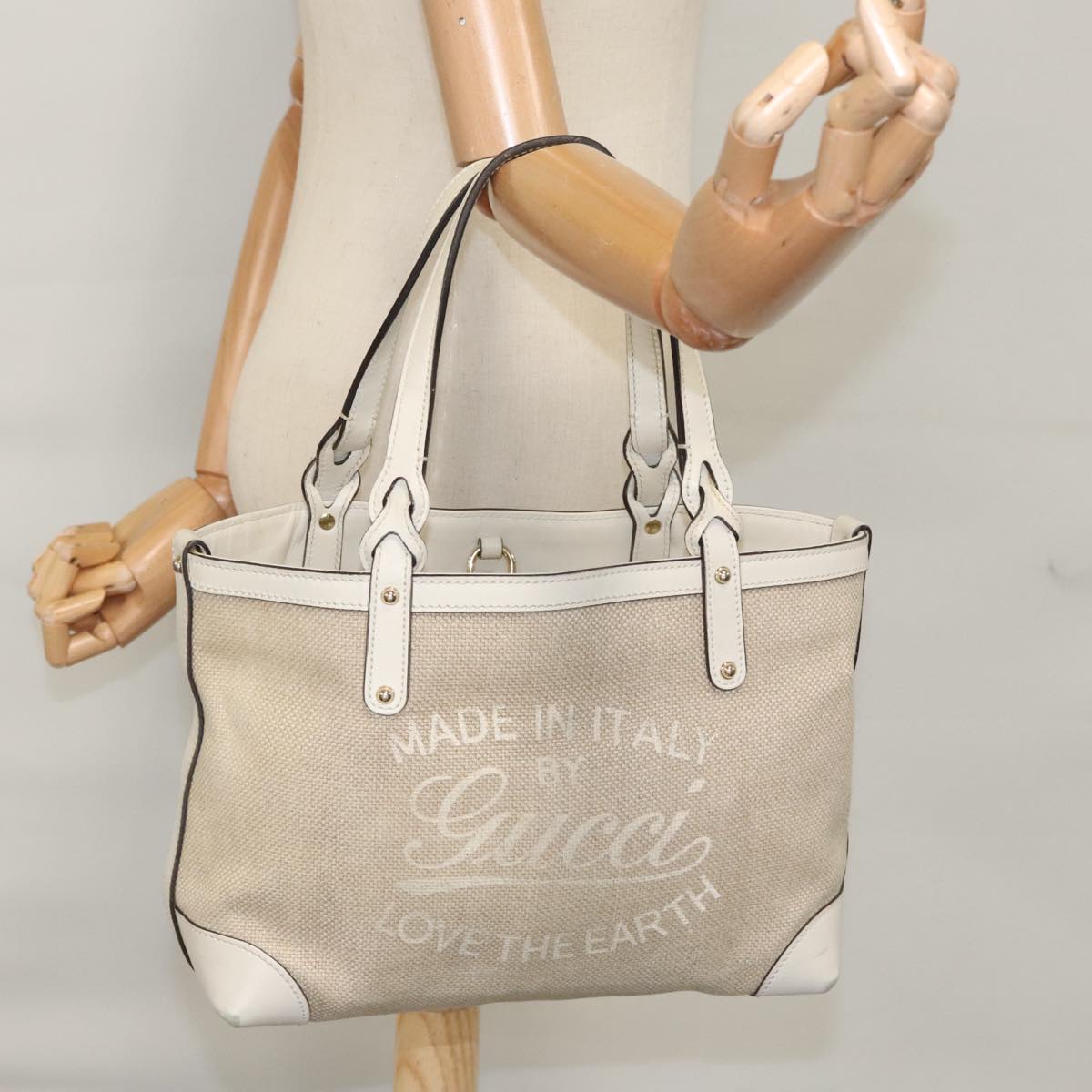 GUCCI Tote Bag Canvas Beige 269878 ep6705