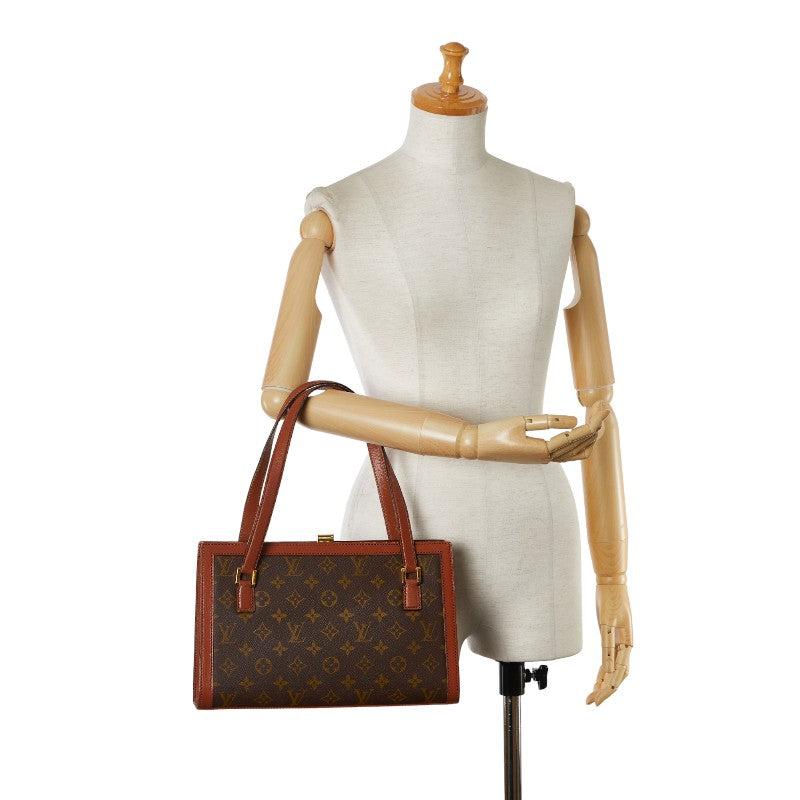 Louis Vuitton Monogram Bag Beauvoir Handbag 167 Brown PVC Leather Louis Vuitton