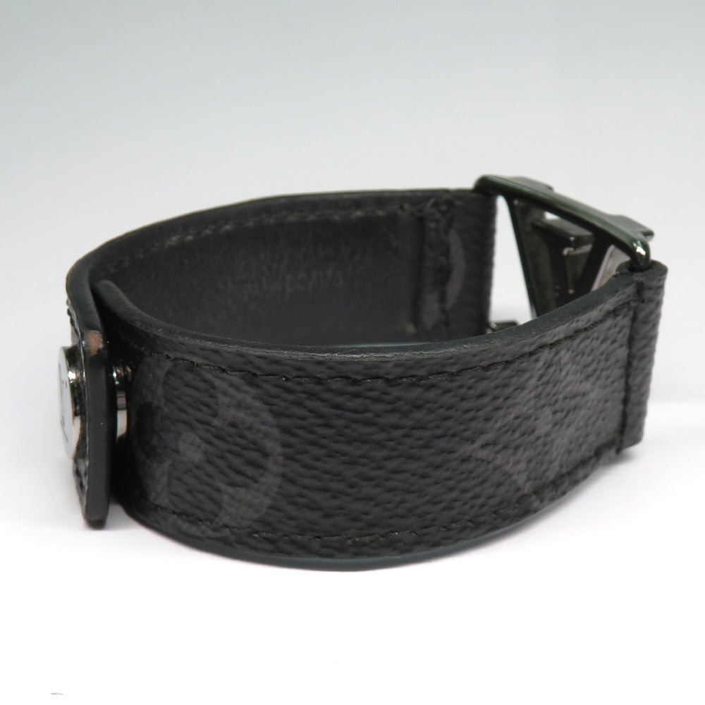 Louis Vuitton Hockenheim M6295E Monogram Eclipse Bracelet Size 19 Silver Accessoires Small