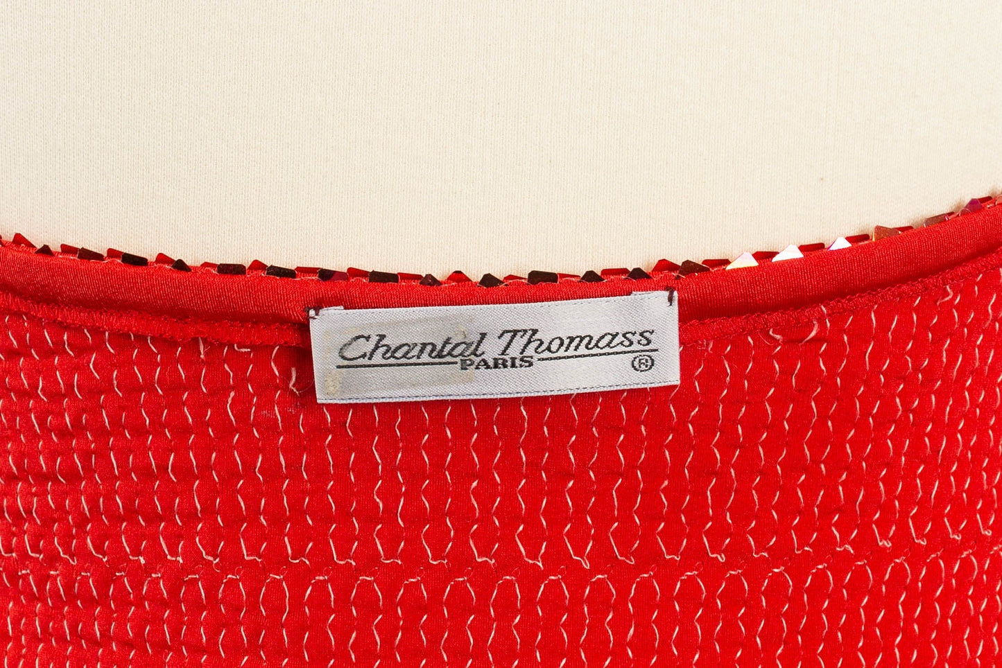 Gilet rouge àsequins Chantal Thomass