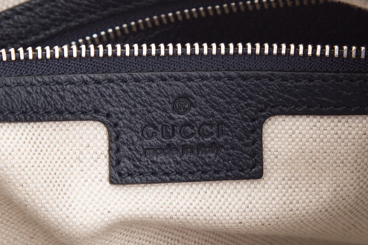 Gucci Navy Attache GG Supreme Handbag