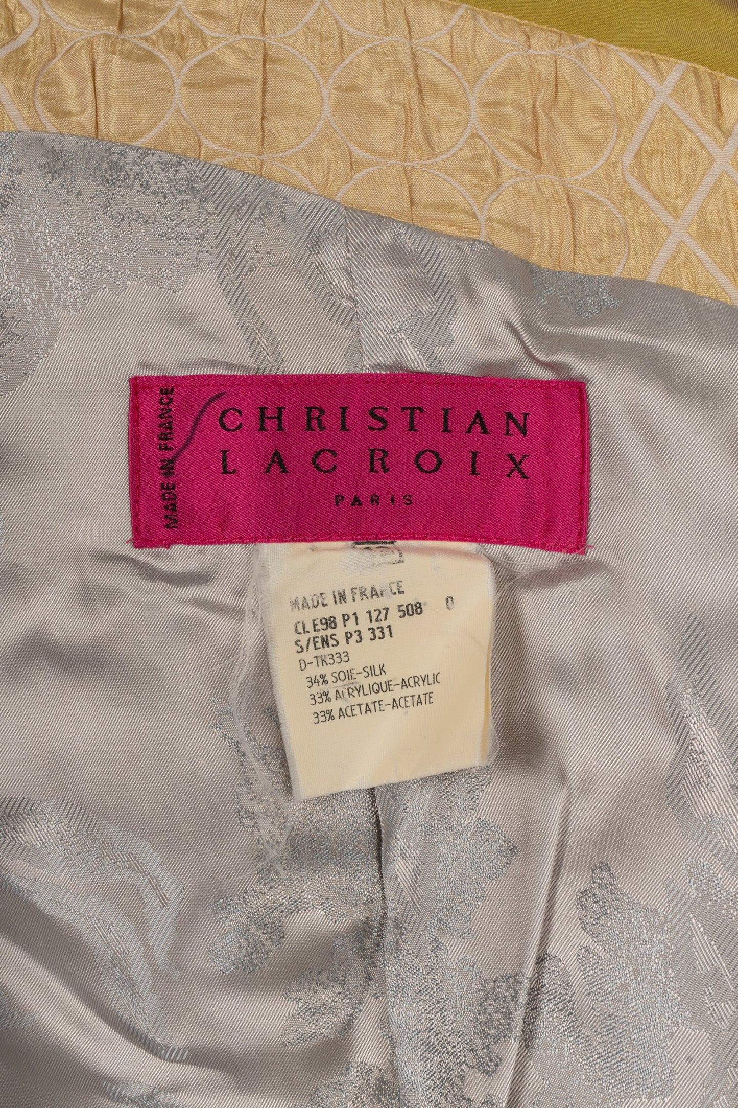 Veste Christian Lacroix Eté 1998