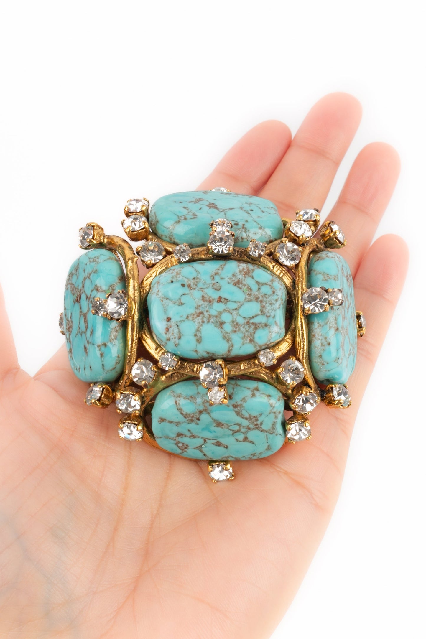 Broche turquoise Chanel 1994