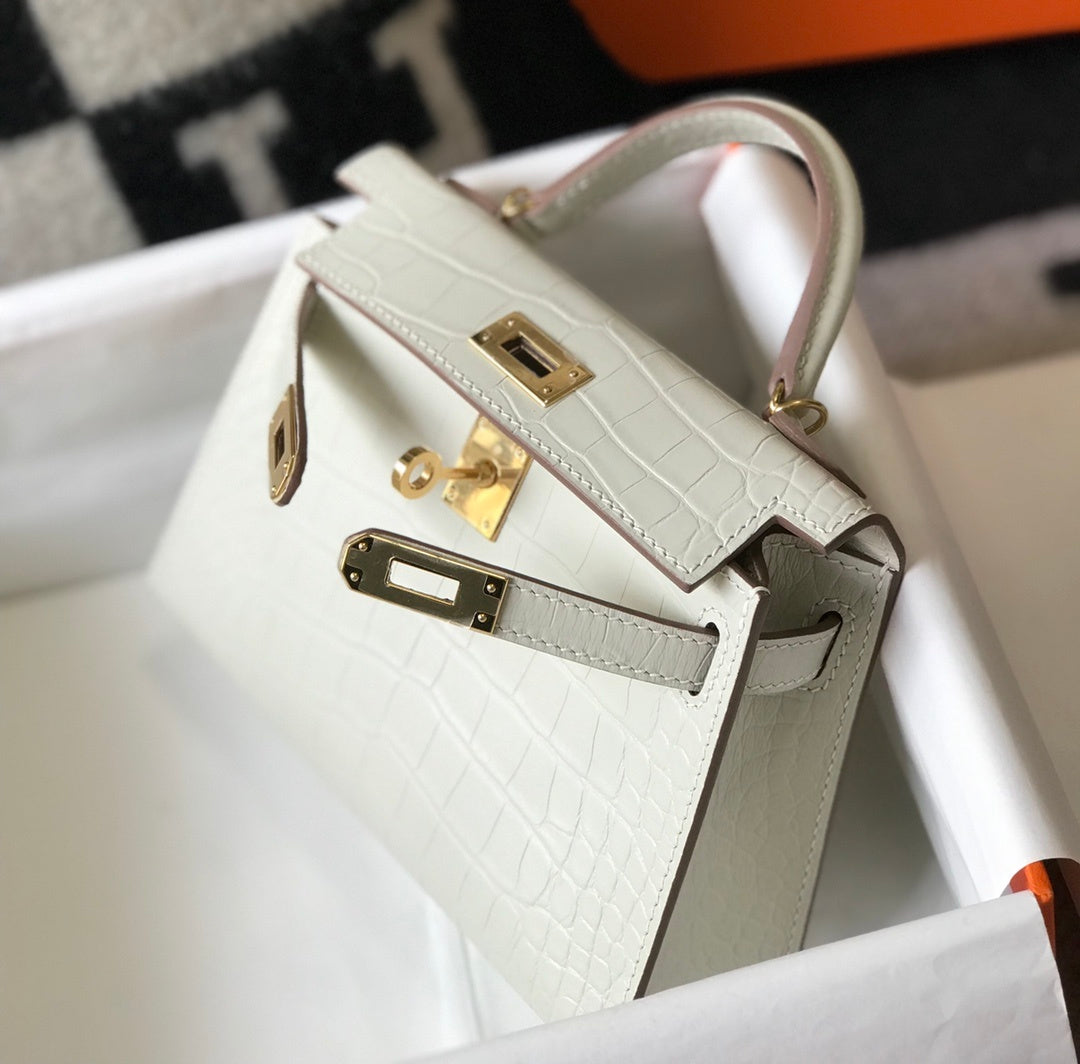 GLAMI Kelly White For Women Gold Toned Hardware 7.8in/20cm