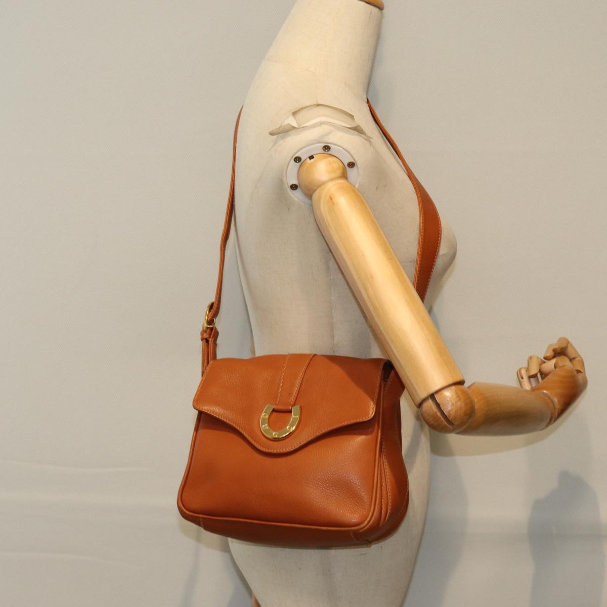 GUCCI Shoulder Bag Leather Brown 007 14 0201 fm3417