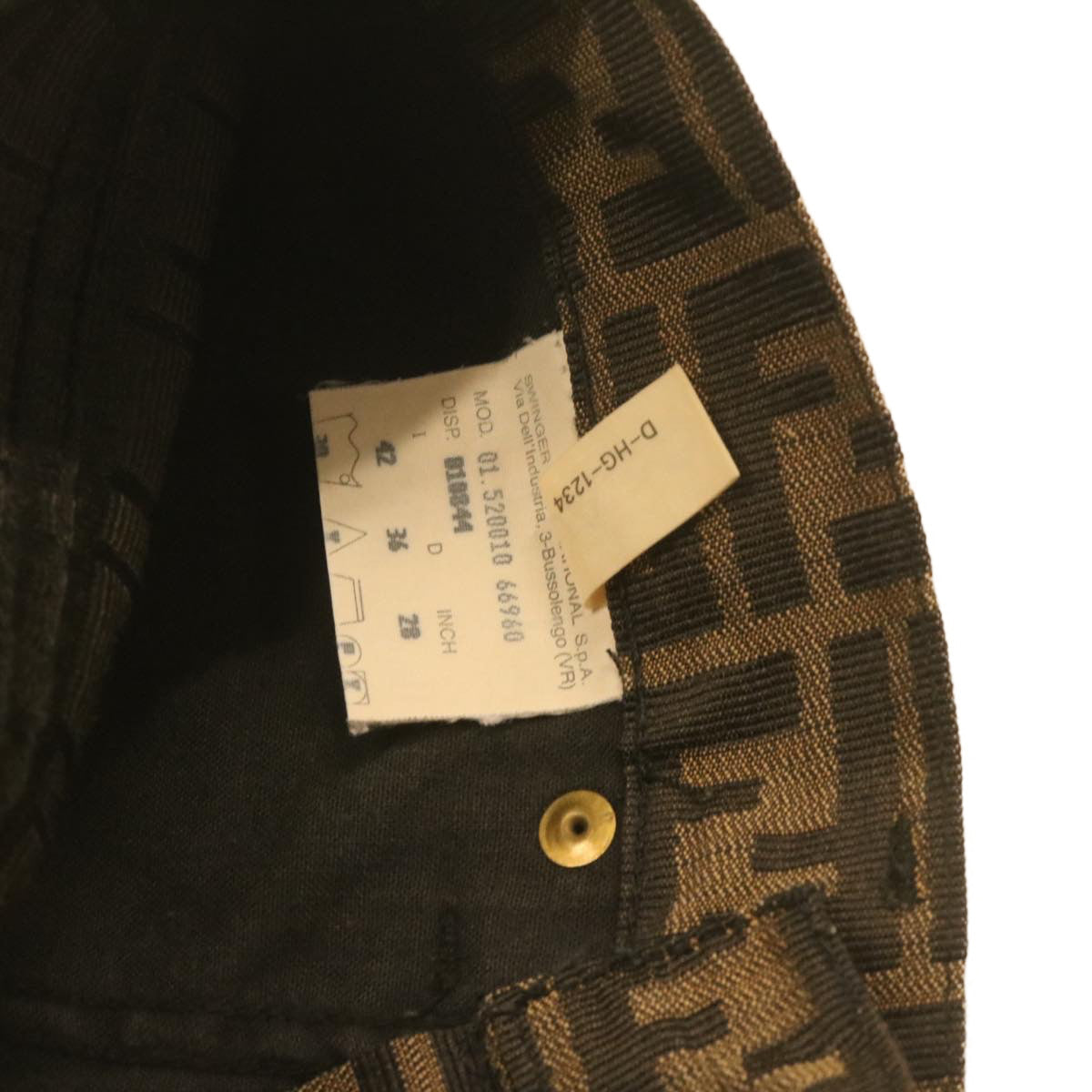 FENDI Zucca Pants Brown Black am2062g