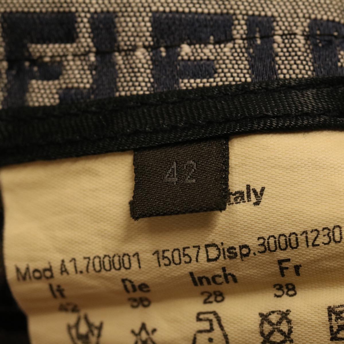 FENDI Zucchino Canvas Pants Navy am2654g