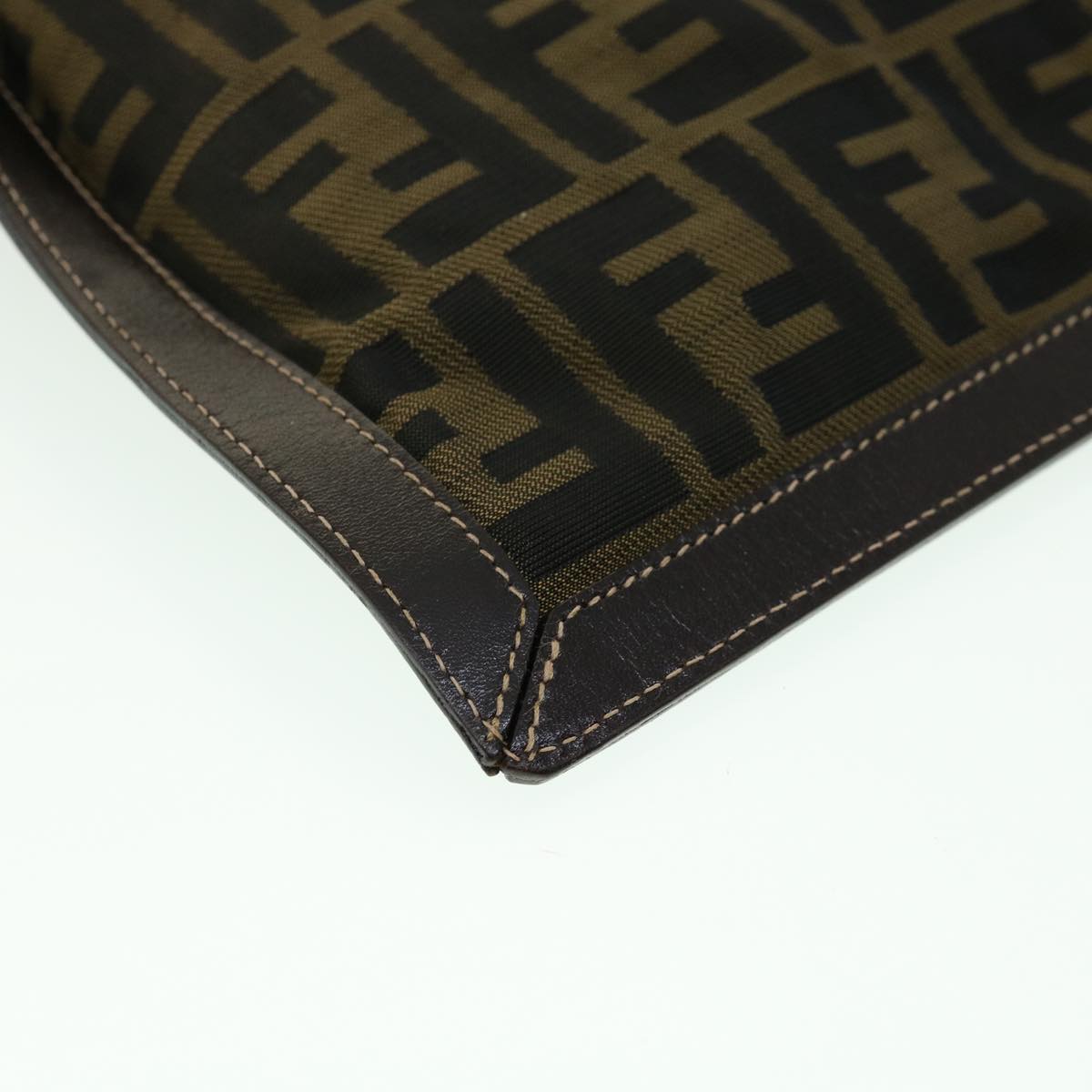 FENDI Zucca Canvas Clutch Bag Brown am2779g