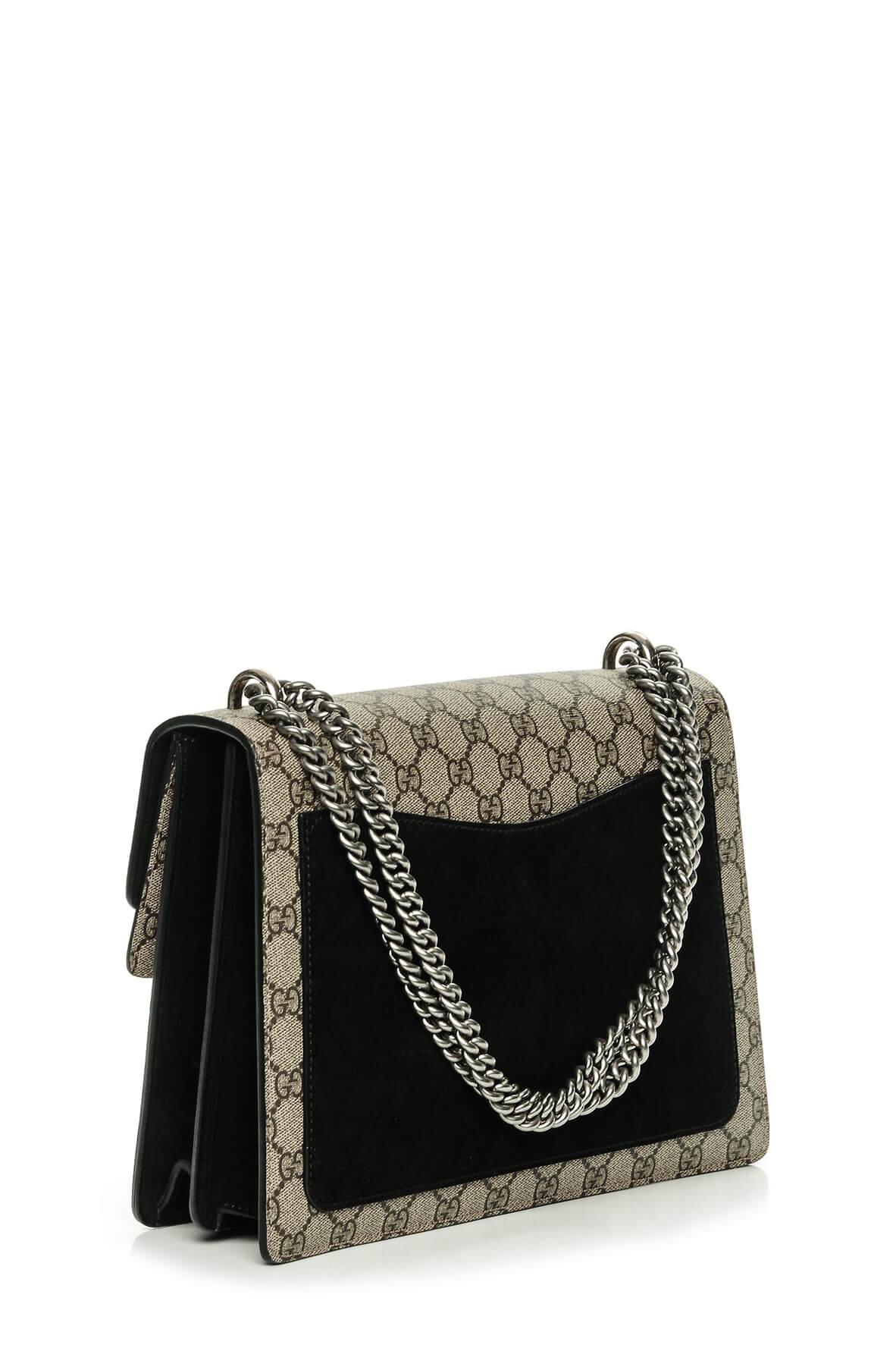 Dionysus GG Supreme Medium Shoulder Bag Black