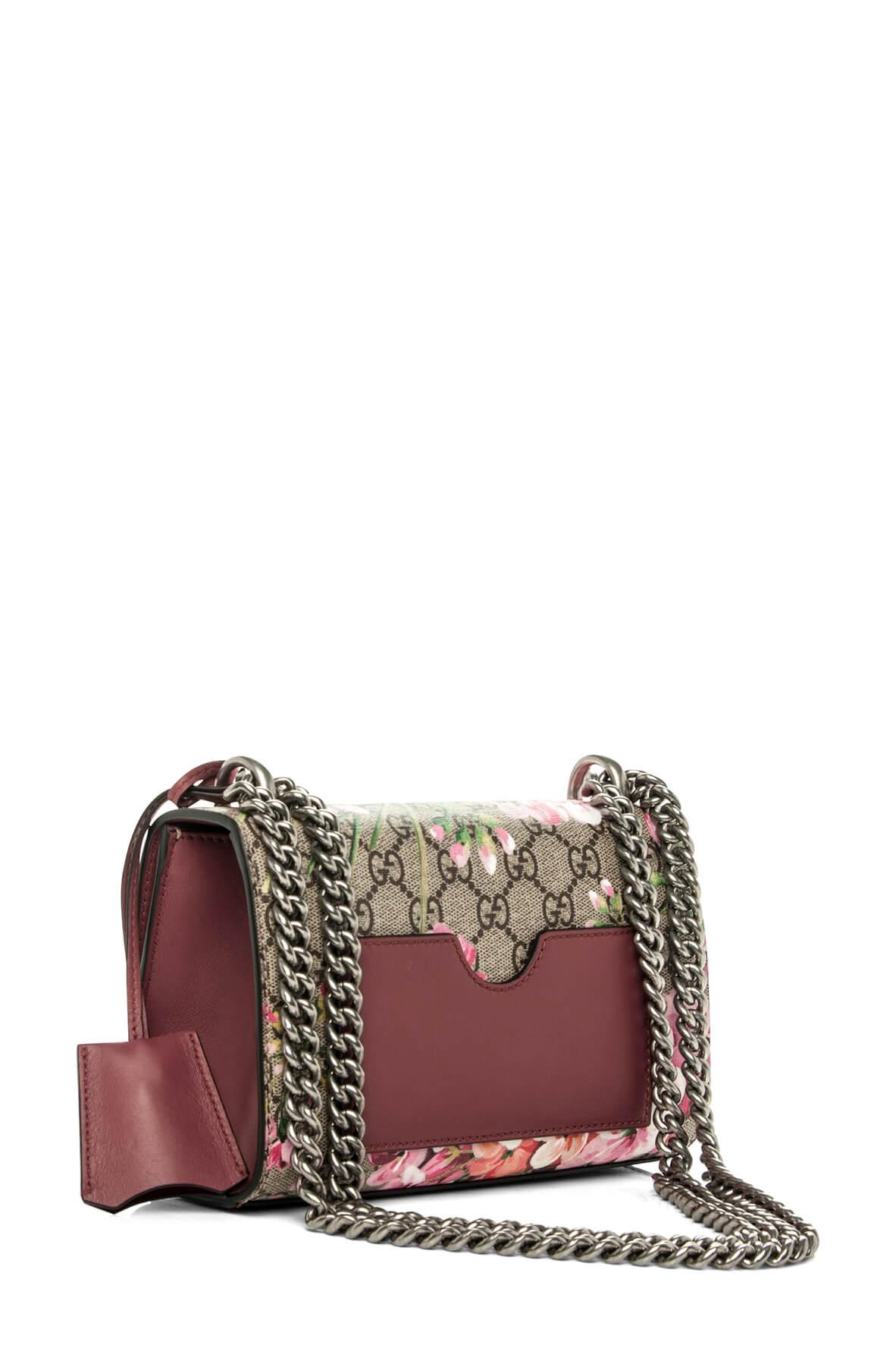 GG Supreme Small Padlock Shoulder Bag Red Blooms