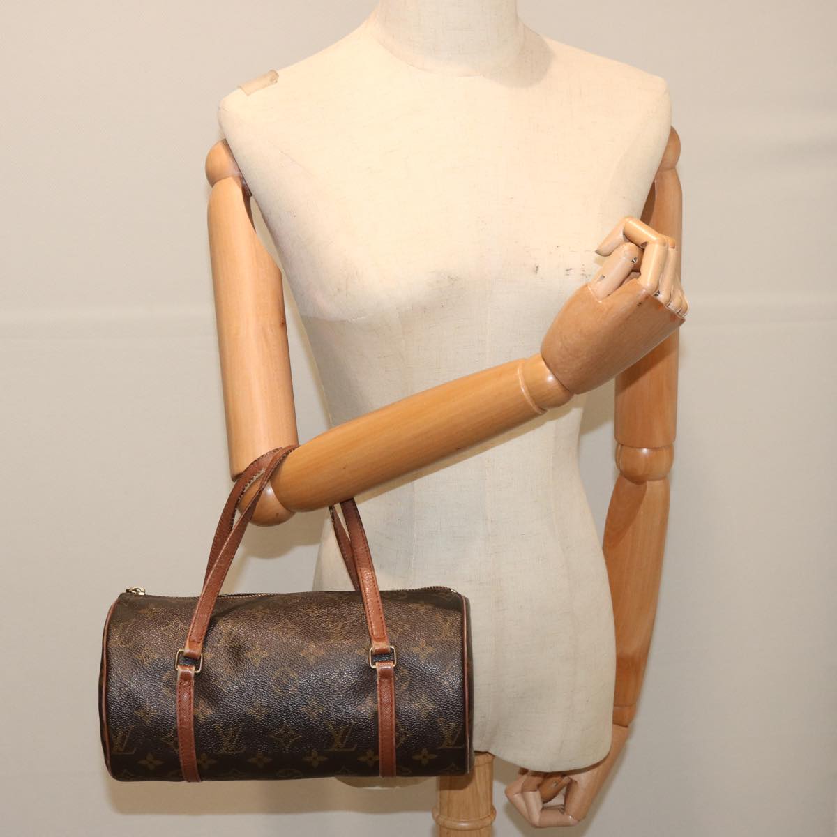 LOUIS VUITTON Monogram Papillon 26 old model Hand Bag Vintage M51366 hk1191