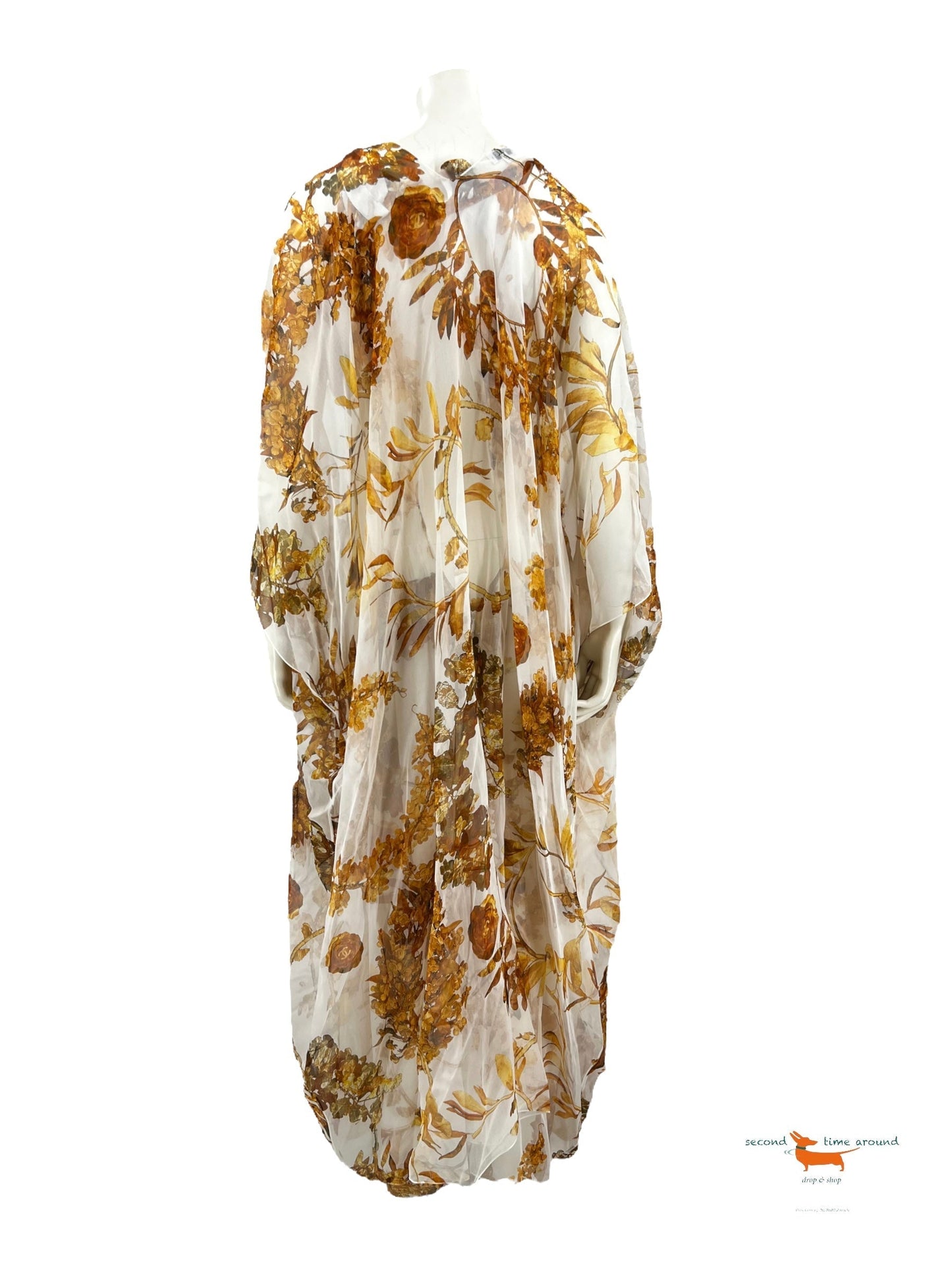 Chanel Silk Chiffon Dress with overcoat