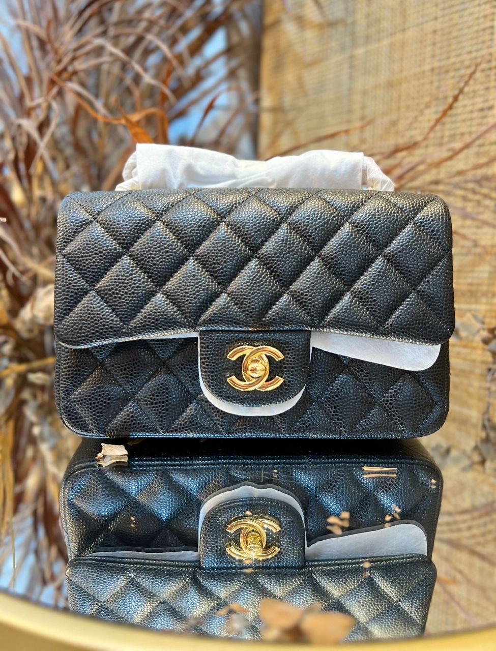 CHANEL RECTANGULAR MINI CAVIAR BLACK