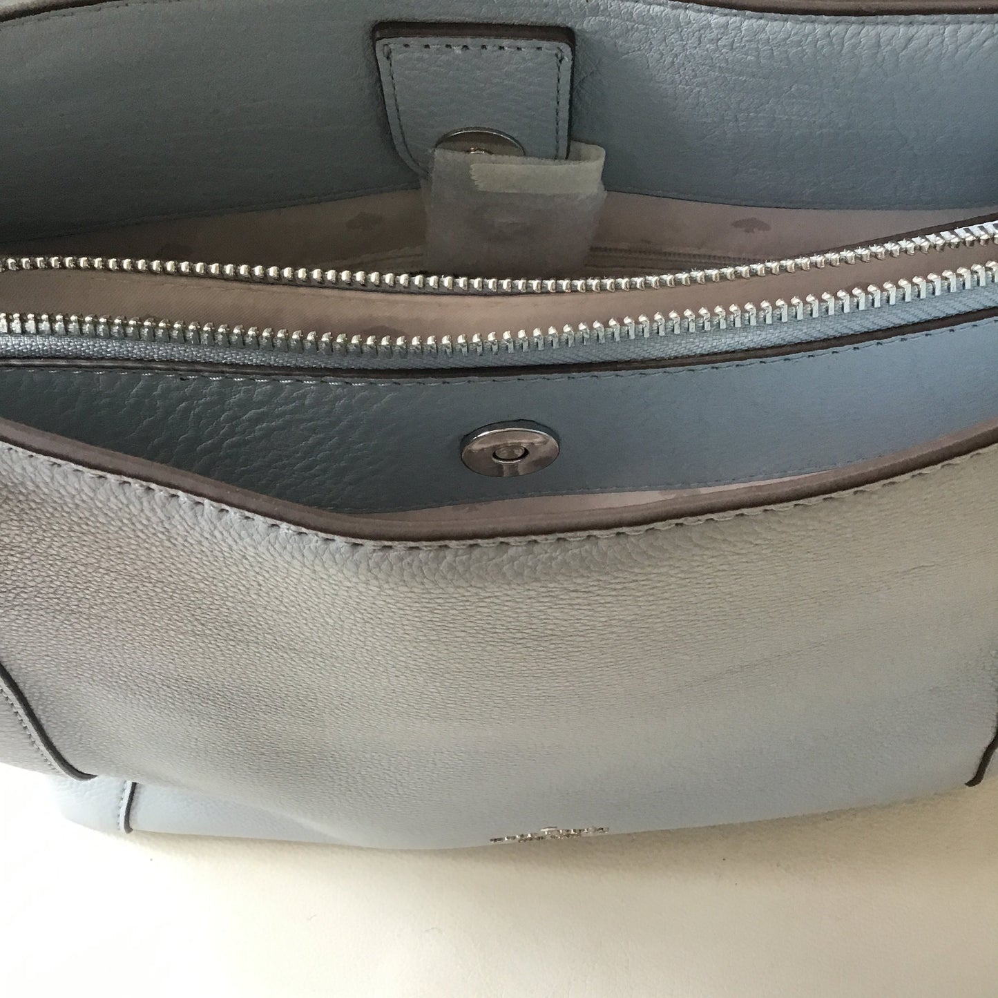 KATE SPADE NEW YORK Frosted Blue Jackson Medium Triple Compartment Shoulder Bag NWOT