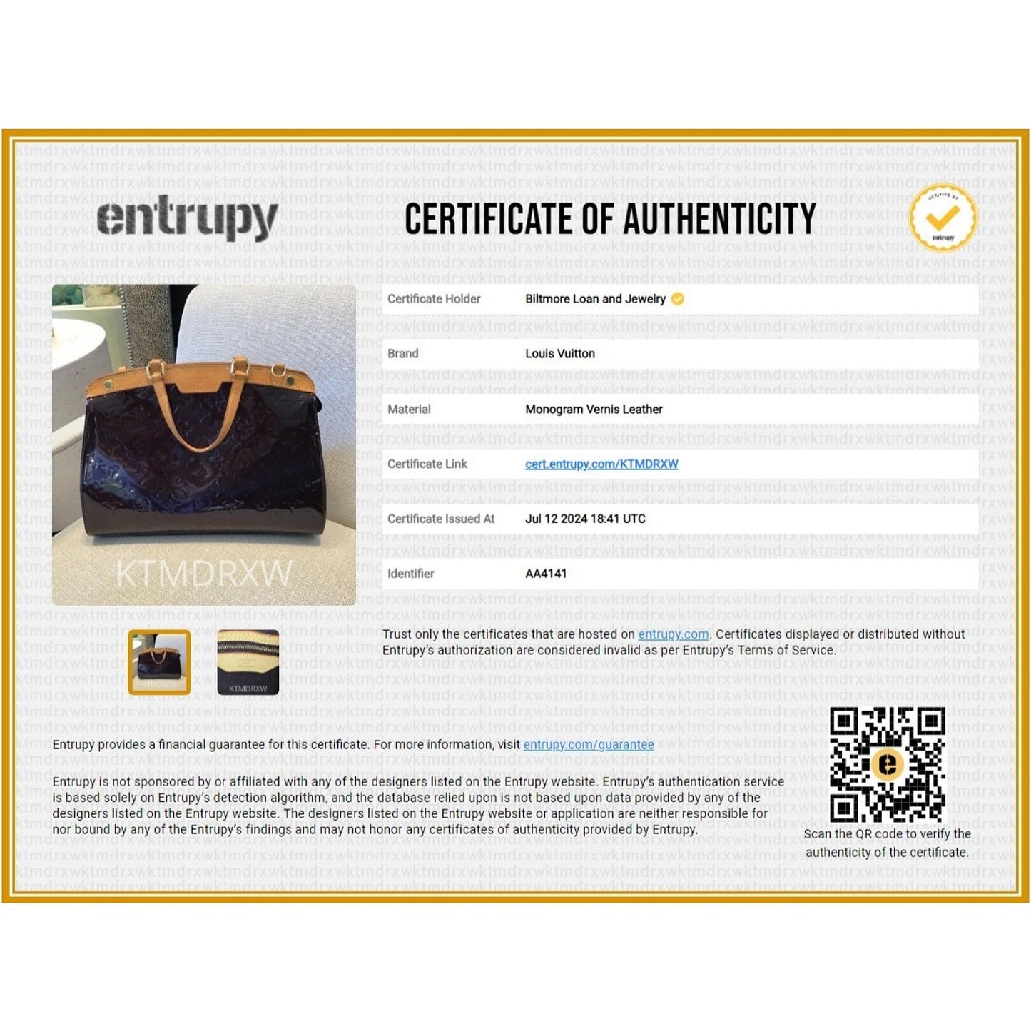 Louis Vuitton Monogram Vernis Brea MM Satchel