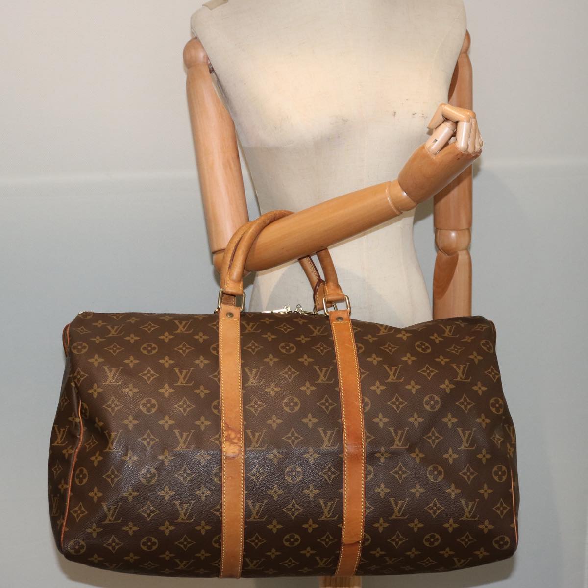 LOUIS VUITTON Monogram Keepall 50 Boston Bag M41426 LV ki4366