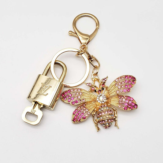 100% Louis Vuitton Lock and Key with Unbranded Keychain, Keycharm, Bagcharm