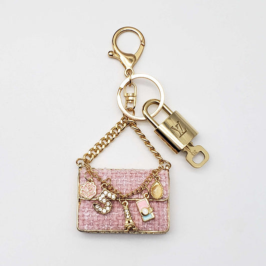 100% Louis Vuitton Lock and Key with Unbranded Keychain, Keycharm, Bagcharm