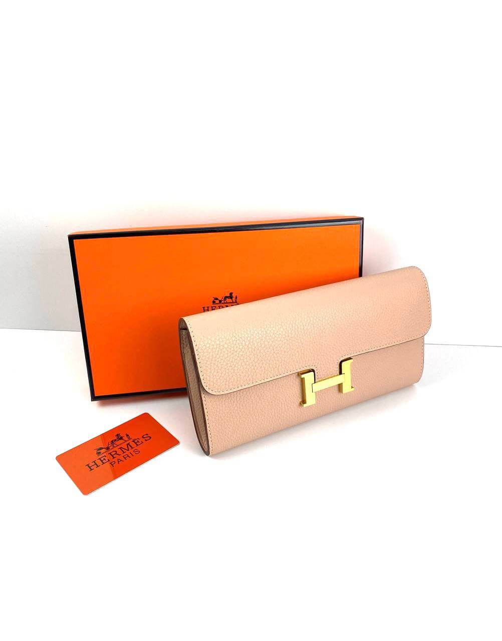 Hermès Beige Epsom Constance Long Wallet PHW