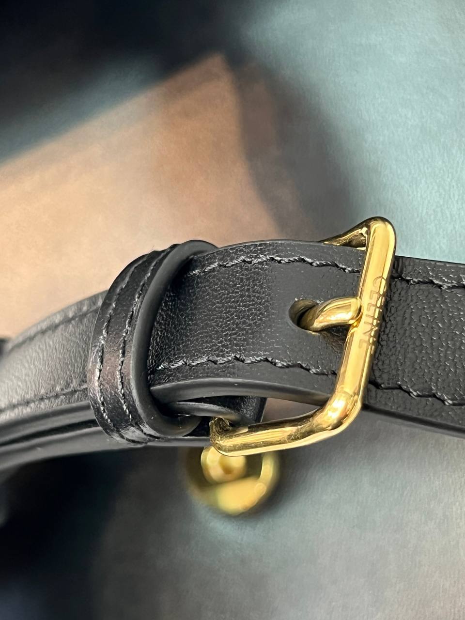 CELINE MEDIUM TABOU IN SMOOTH Black Calfskin