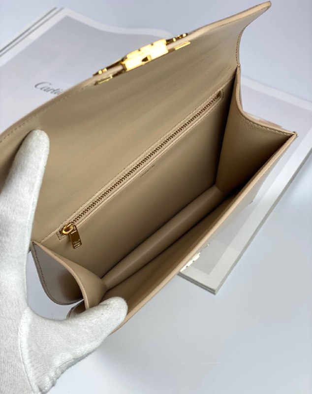 BAGS CELINE CHAIN BESACE TRIOMPHE IN SHINY CALFSKIN NUDE