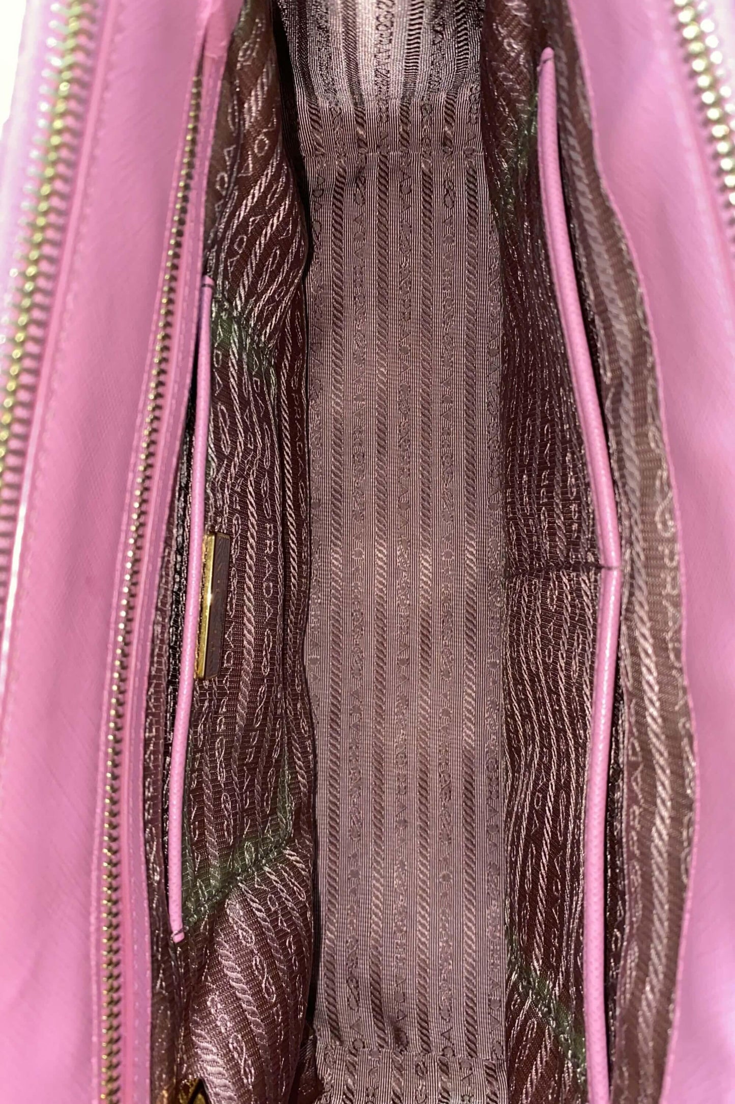 Medium Saffiano Lux Double Zip Tote Begonia