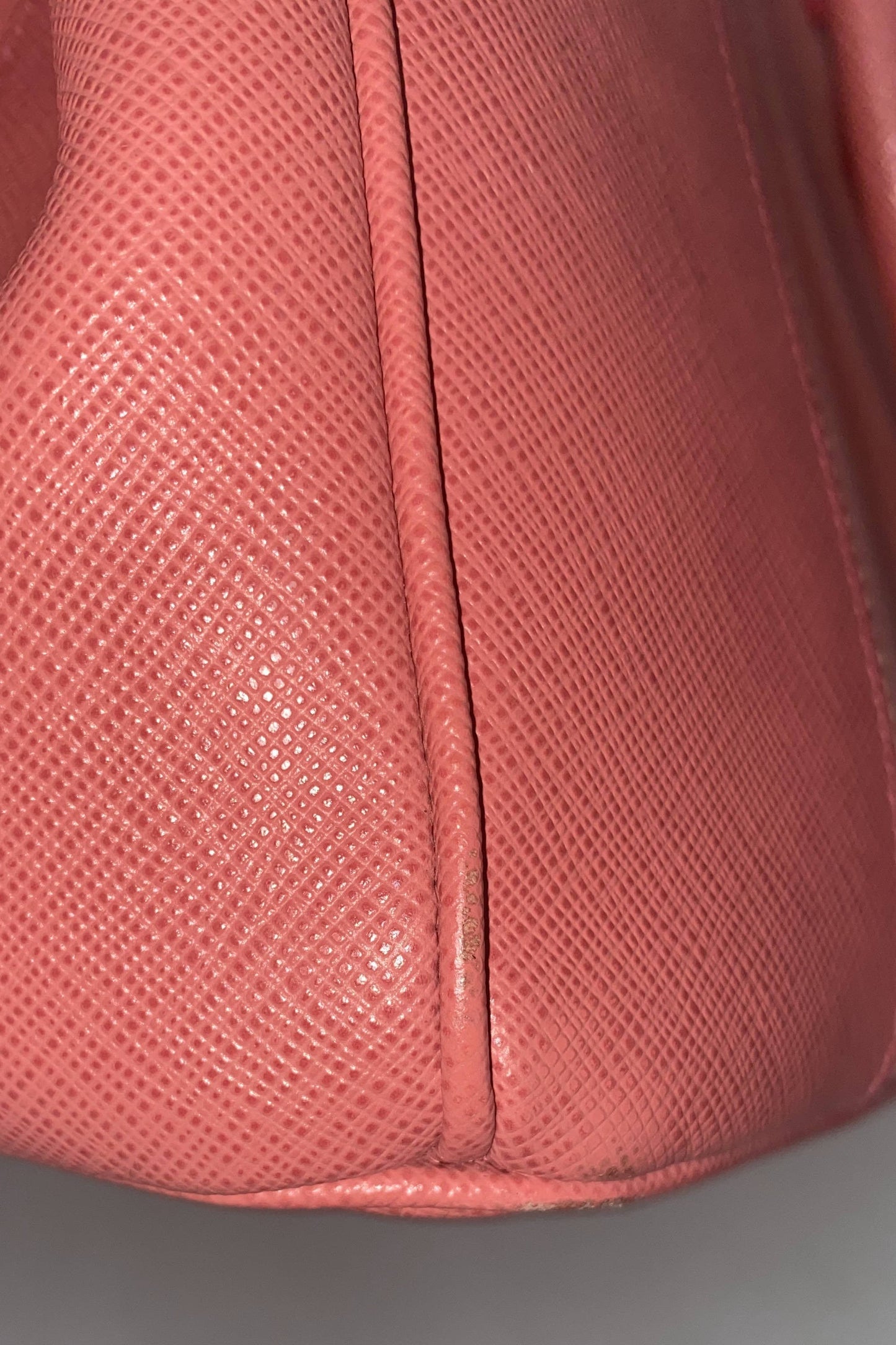 Medium Saffiano Lux Double Zip Tote Pink Multi