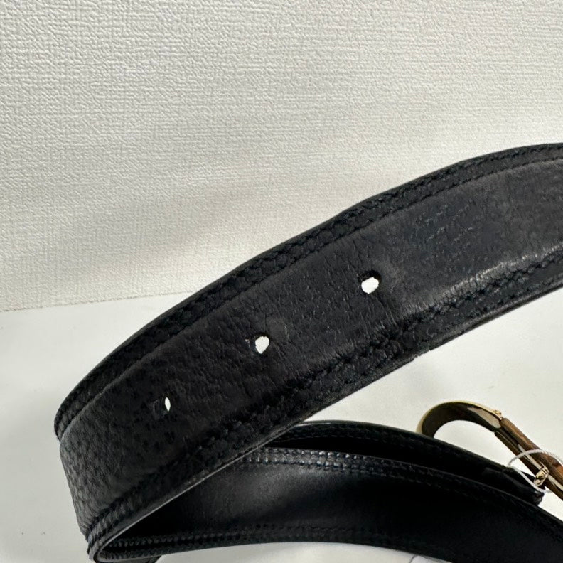 Gucci Bamboo Belt Black Leather 31-33â€ÂÂ
