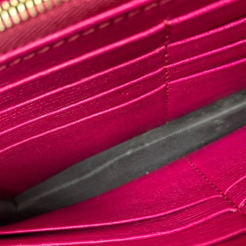 Gucci Pink Leather WOC Bag with Chain Strap