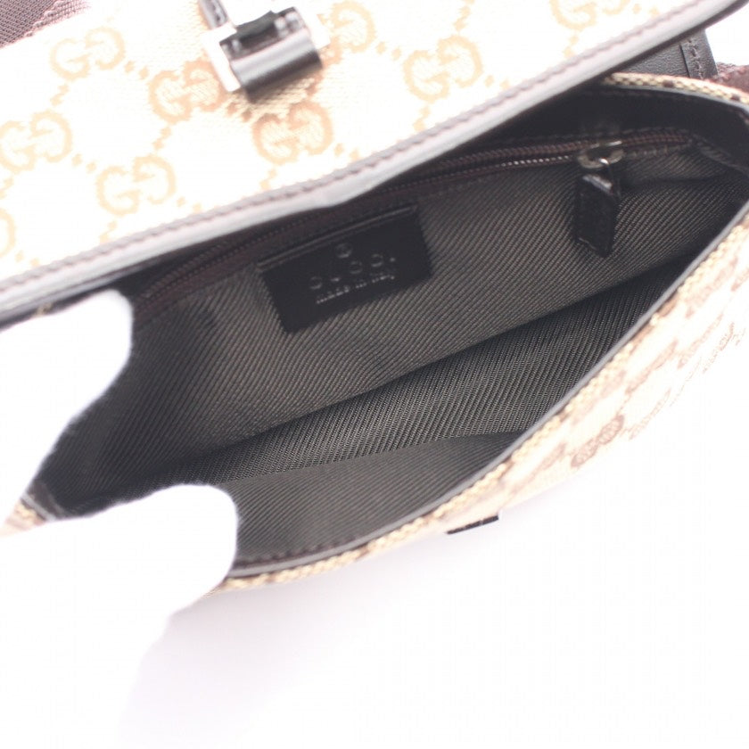 Gucci GG Canvas Belt Bag Beige 13x7 Inches Adjustable Strap