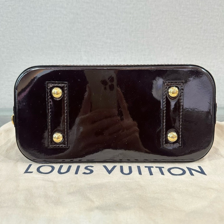Louis Vuitton Alma BB Amarante Monogram Vernis Leather Handbag