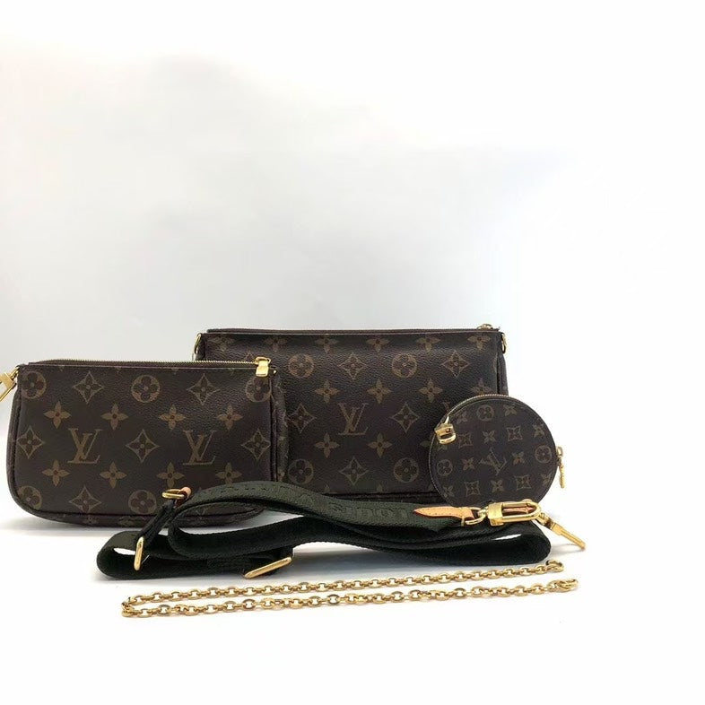 Louis Vuitton Monogram Multi Pochette Bag Brown