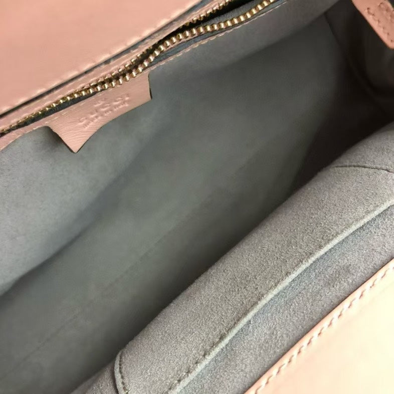 Gucci Pink Bamboo Handle Two Way Bag Medium Size