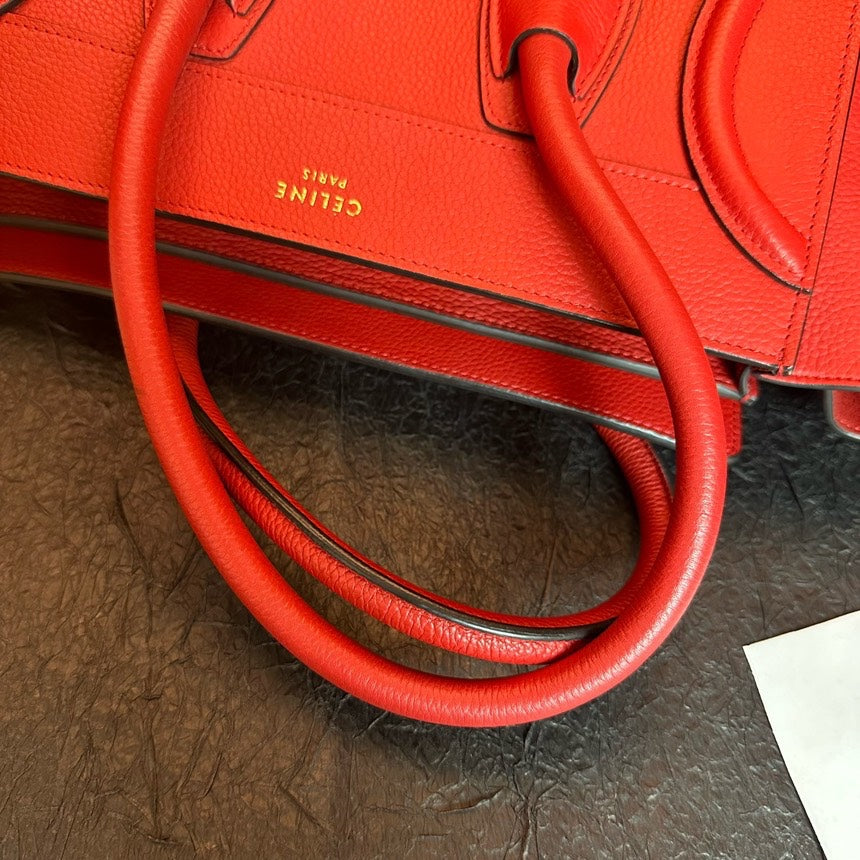 Celine Red Gold Smiley Tote Bag Medium
