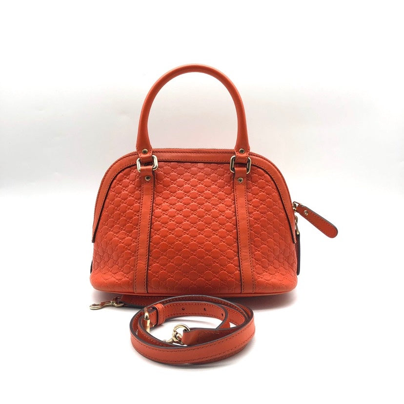 Gucci Alma Orange Leather Bag 24x18x12cm