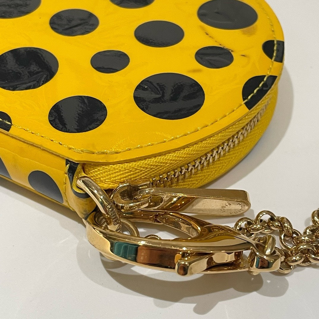 Louis Vuitton Yayoi Kusama Yellow Polka Dot Coin Purse Small