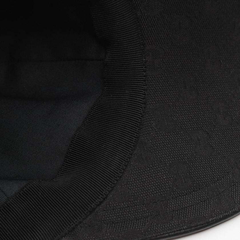 Gucci GG Canvas Web Line Cap Black Green Red Cotton 948547