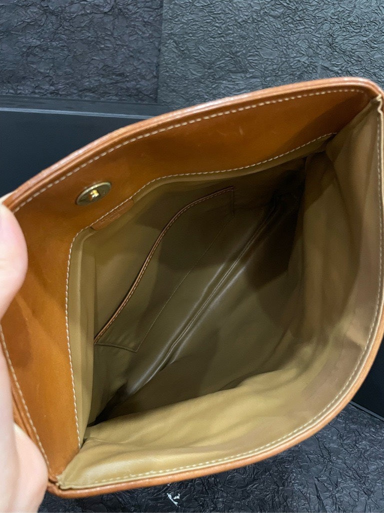 Celine Monogram Handle Bag Brown with Extra Straps