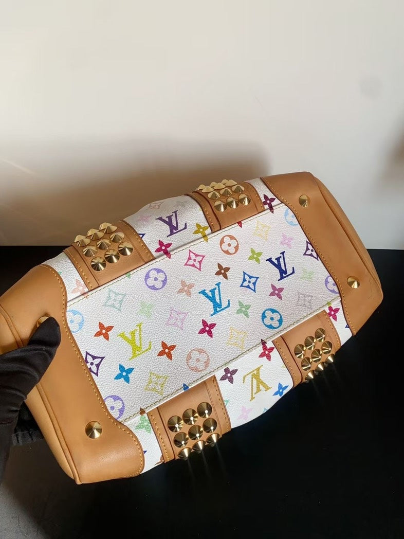 Louis Vuitton Multicolore Monogram White Handbag