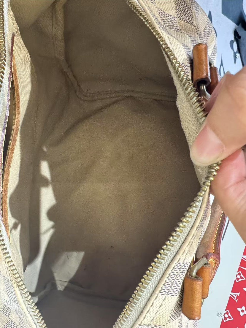 Louis Vuitton Speedy 30 Damier Azur Satchel Bag