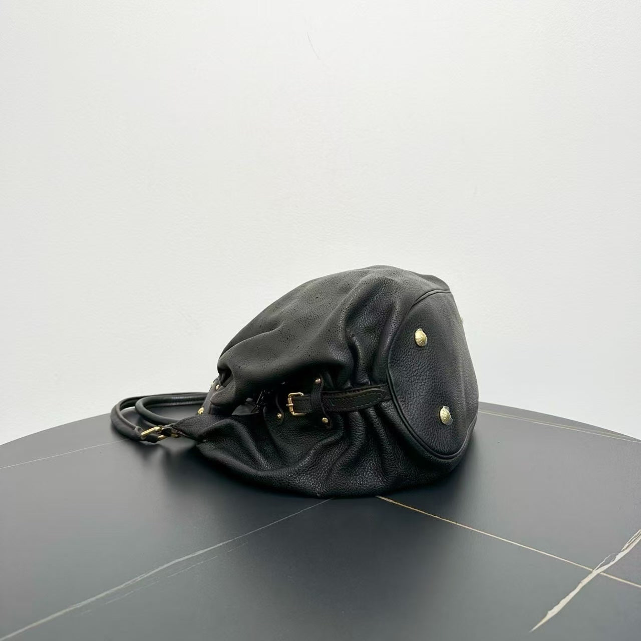 Louis Vuitton Mahina Hobo Black Bag
