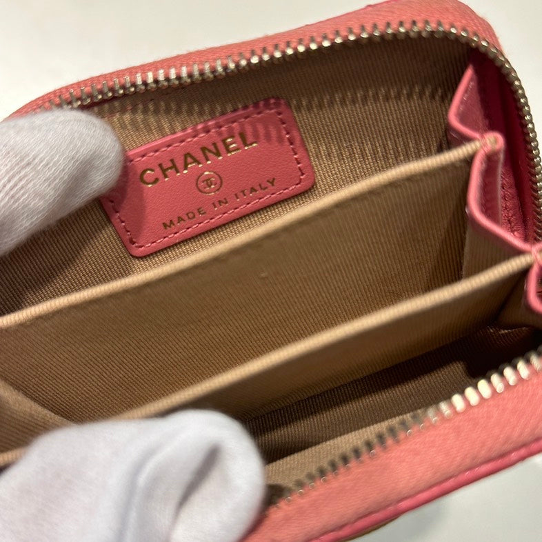 Pre-loved Chanel Quilted Pink Wallet