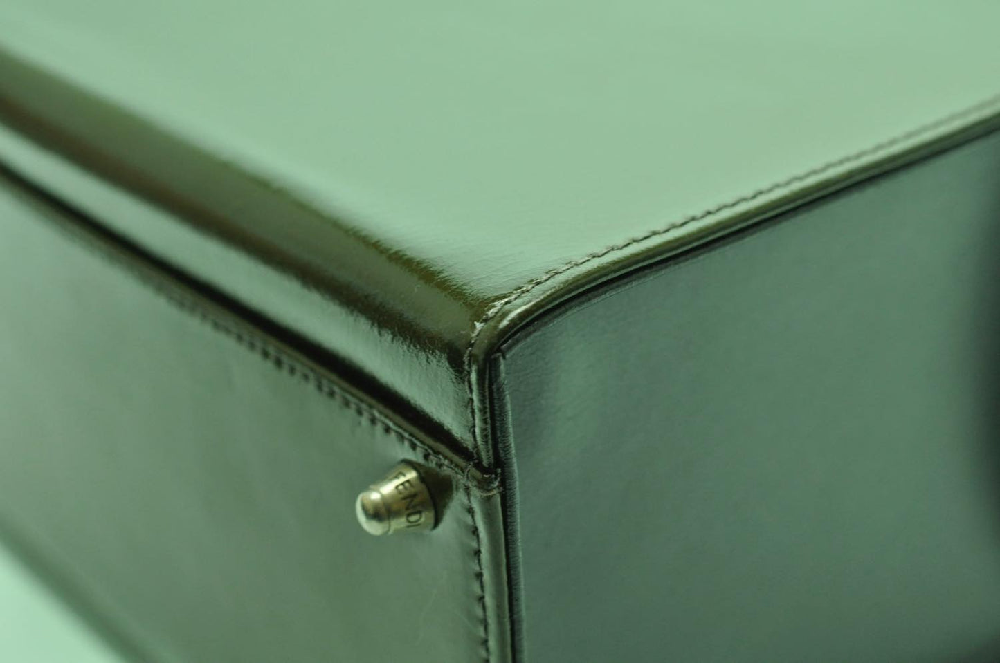 FENDI 2Way Green Hand Bag Green am1063s