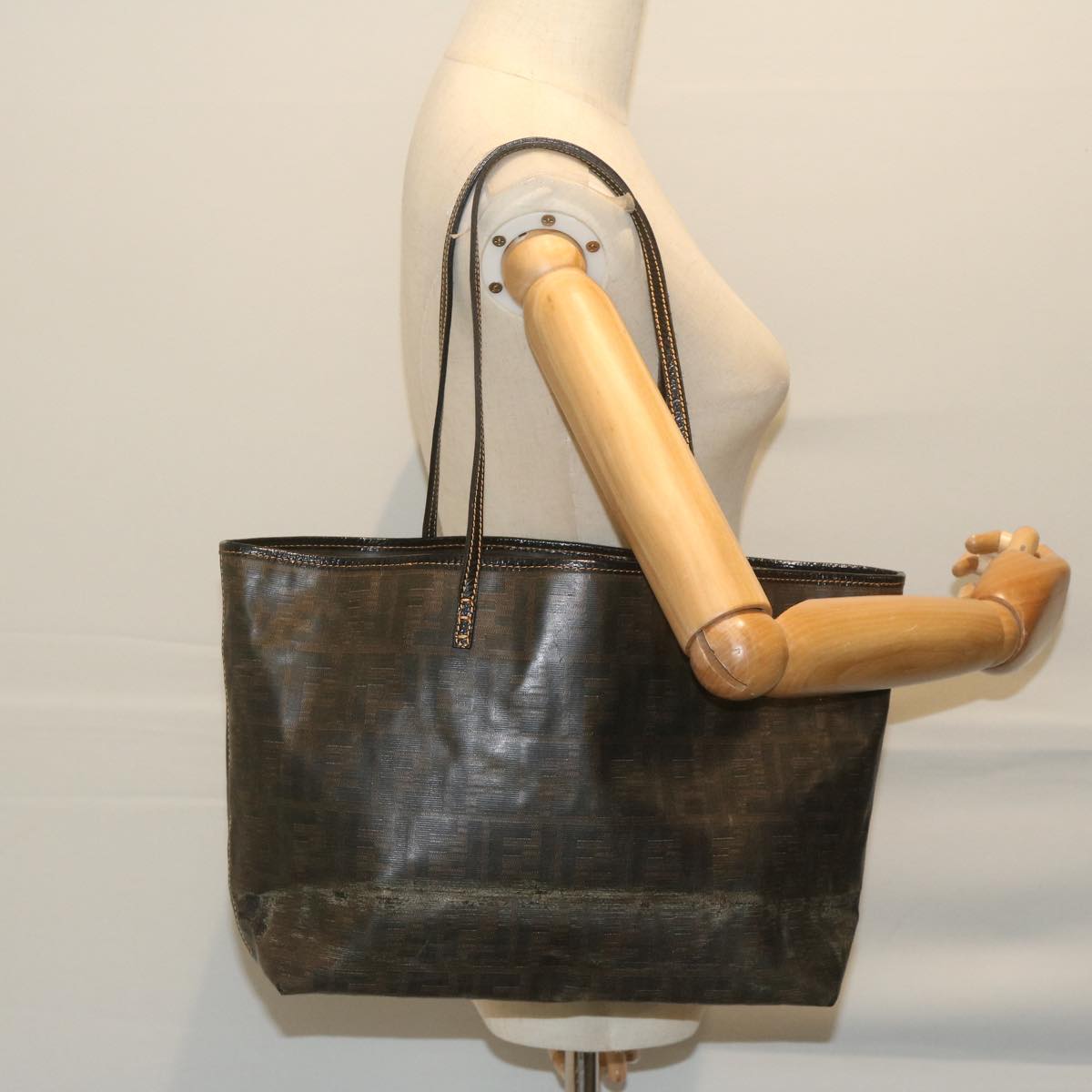 FENDI Zucca Canvas Tote Bag Brown ti1394