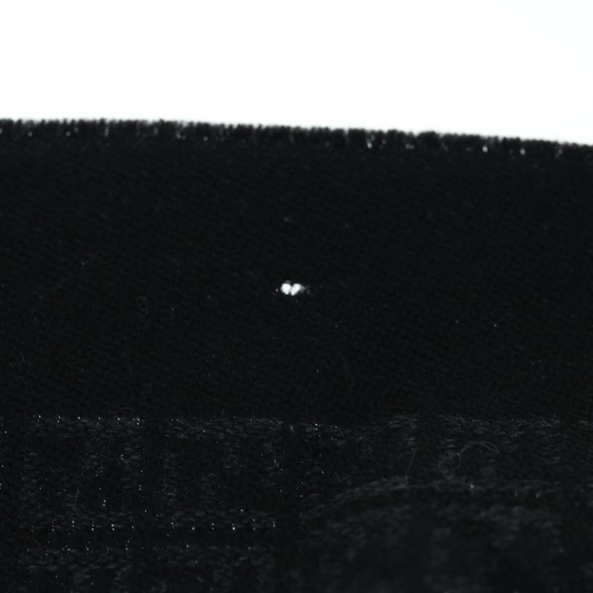 FENDI Zucchino Canvas Scarf Wool Black ti1475