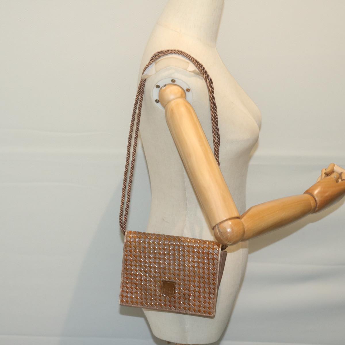 FENDI Shoulder Bag Leather Brown ti1511