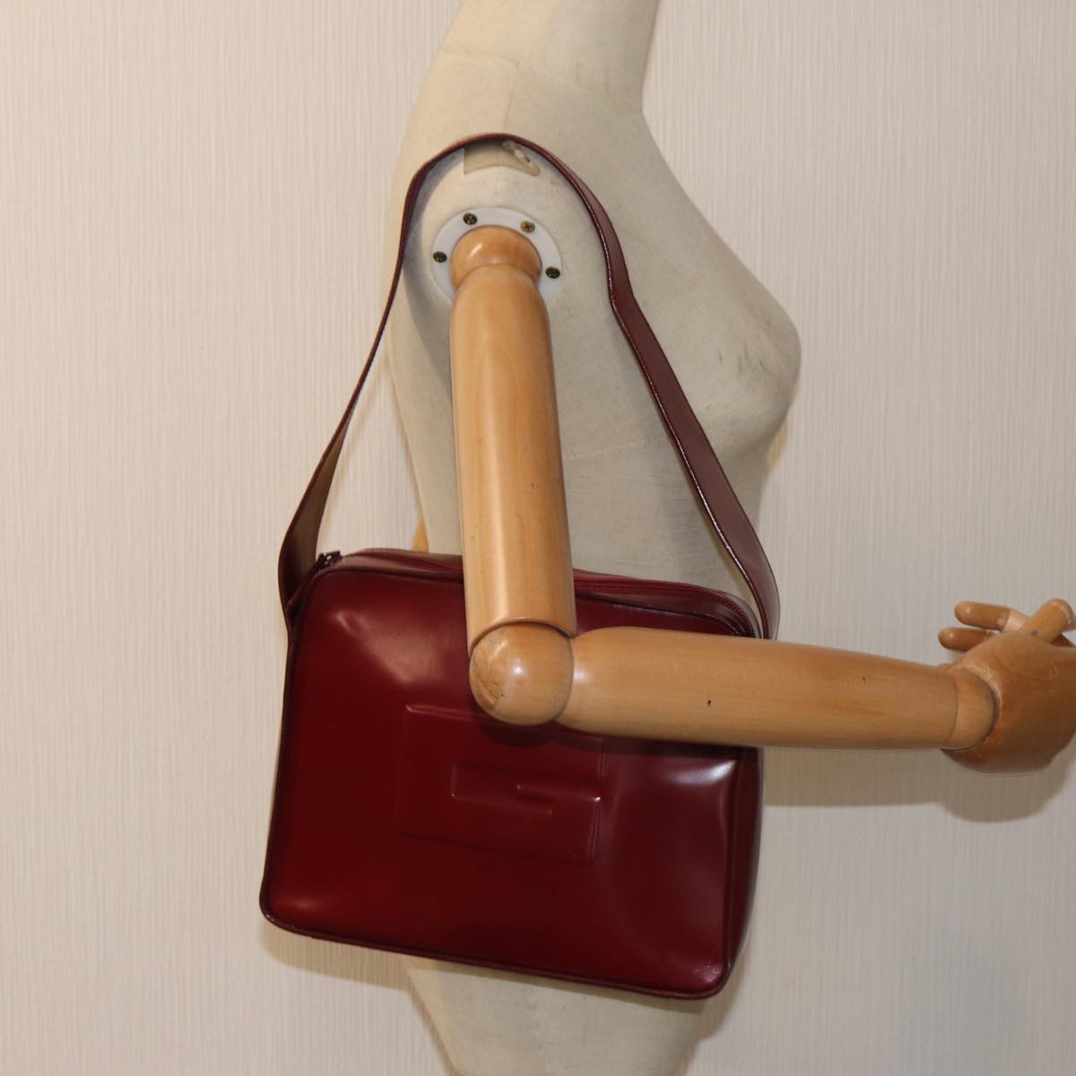 GUCCI Shoulder Bag Enamel Red 001 1274 3032 ti1794