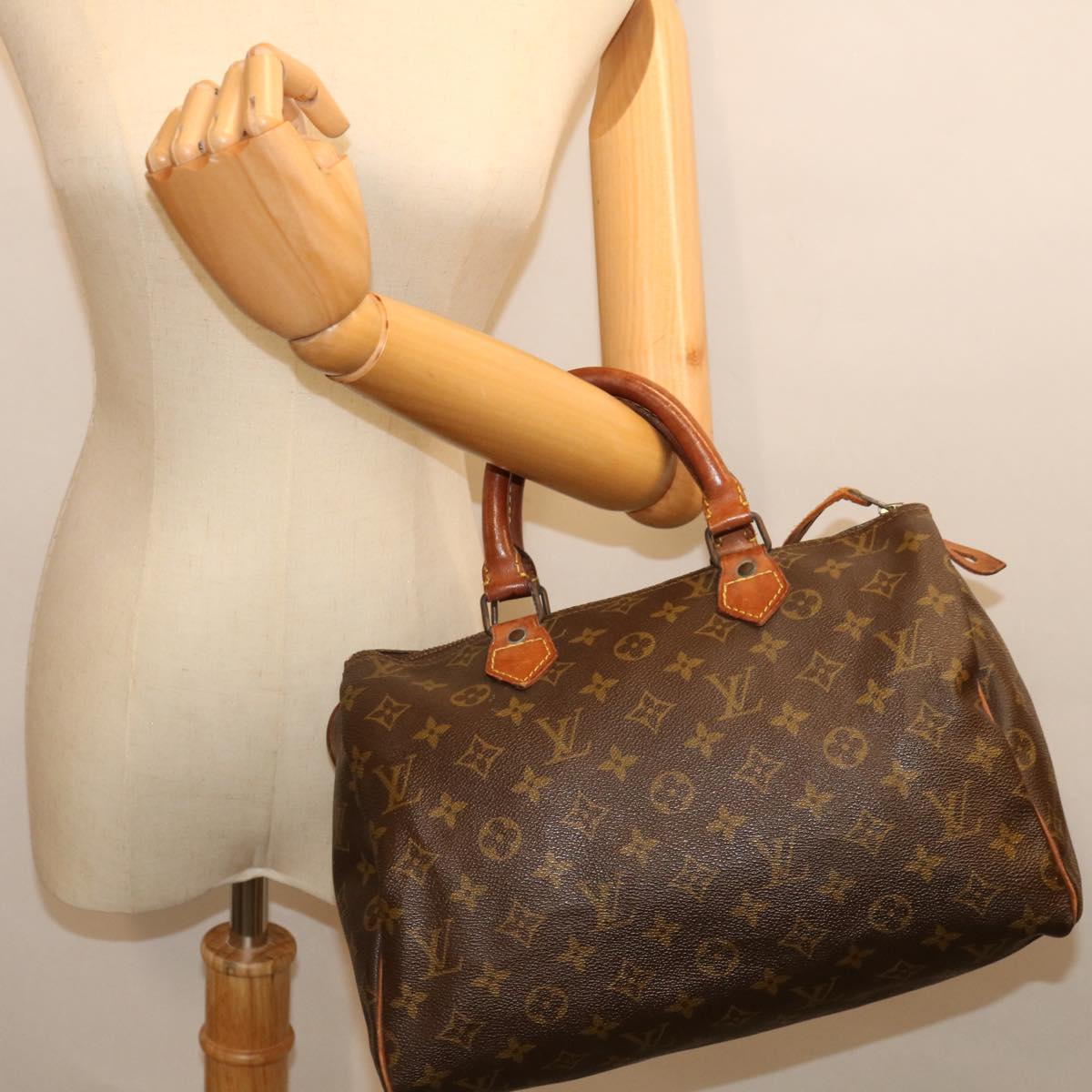 LOUIS VUITTON Monogram Speedy 30 Hand Bag Vintage M41526 LV yk11911